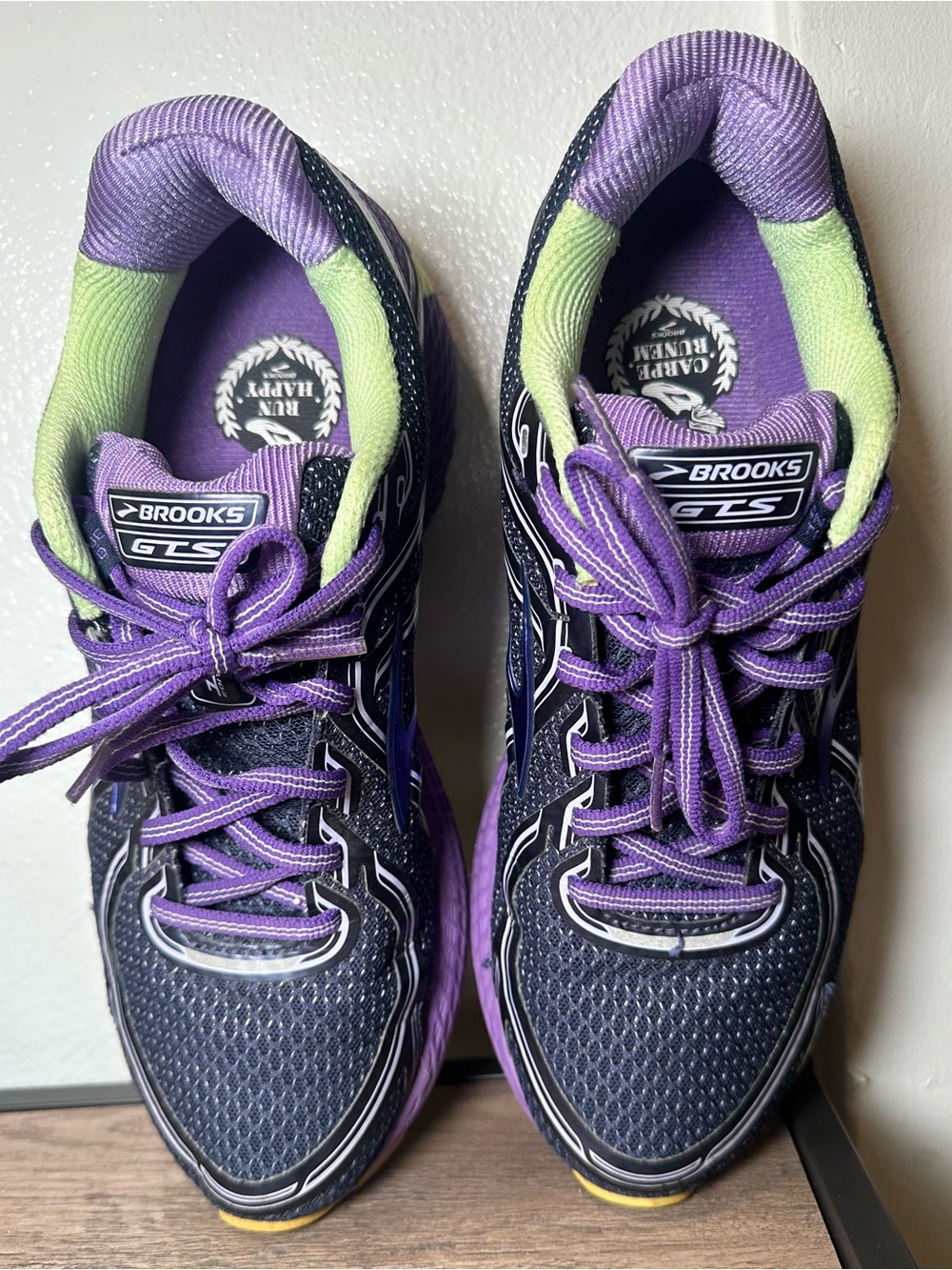 Brooks Adrenaline GTS 16 Women’s Size 10 Purple Black Lime Running Shoes